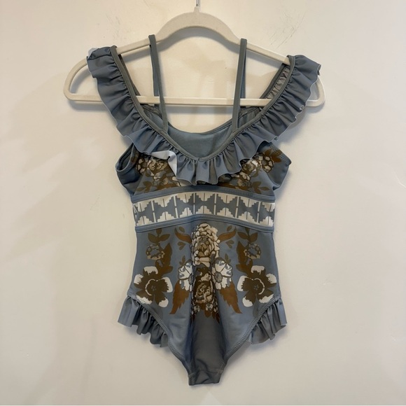 JOYFOLIE EVERA SWIMSUIT IN BLUE FLORAL sz12 - Picture 5 of 8